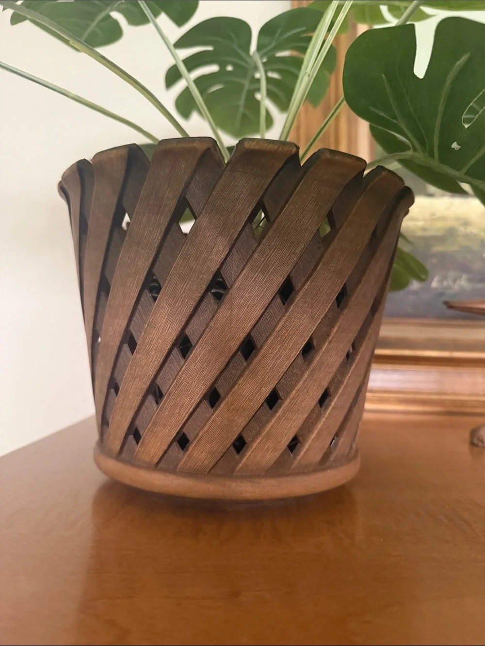 Vintage EMSA West Germany Woven Planter
